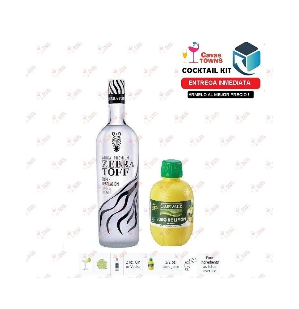 Cocktail Kit Gimlet -1 Receta Recipe - Cavas Towns